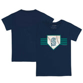 Seattle Mariners Tiny Turnip Youth Base Stripe T-Shirt - Navy