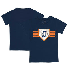 Detroit Tigers Tiny Turnip Youth Base Stripe T-Shirt - Navy