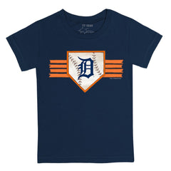 Detroit Tigers Tiny Turnip Youth Base Stripe T-Shirt - Navy