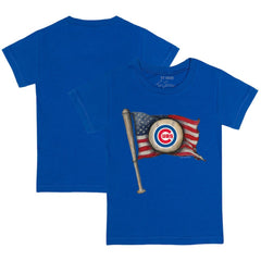 Chicago Cubs Tiny Turnip Youth Baseball Flag T-Shirt - Royal