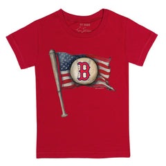Boston Red Sox Tiny Turnip Youth Baseball Flag T-Shirt - Red