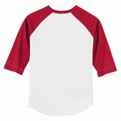 Los Angeles Angels Tiny Turnip Youth Baseball Flag 3/4-Sleeve Raglan T-Shirt - White/Red