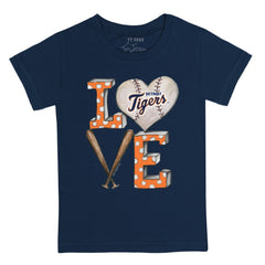 Detroit Tigers Tiny Turnip Youth Baseball Love T-Shirt - Navy