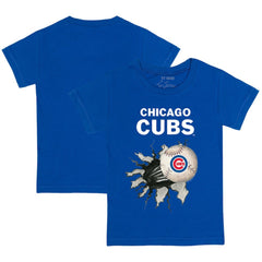 Chicago Cubs Tiny Turnip Youth Baseball Tear T-Shirt - Royal