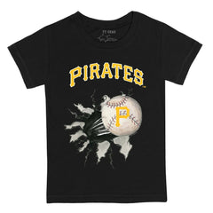 Pittsburgh Pirates Tiny Turnip Youth Baseball Tear T-Shirt - Black