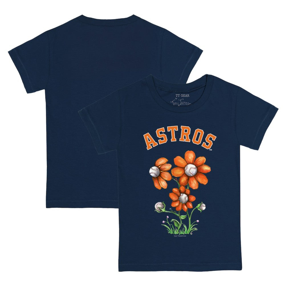 Houston Astros Tiny Turnip Youth Blooming Baseballs T-Shirt - Navy
