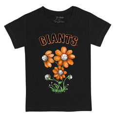San Francisco Giants Tiny Turnip Youth Blooming Baseballs T-Shirt - Black