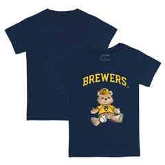 Milwaukee Brewers Tiny Turnip Youth Teddy Boy T-Shirt - Navy