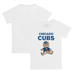 Chicago Cubs Tiny Turnip Youth Teddy Boy T-Shirt - White
