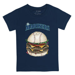 Seattle Mariners Tiny Turnip Youth Burger T-Shirt - Navy