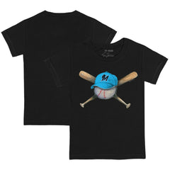 Miami Marlins Tiny Turnip Youth Hat Crossbats T-Shirt - Black