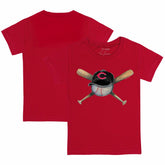 Cincinnati Reds Tiny Turnip Youth Hat Crossbats T-Shirt - Red