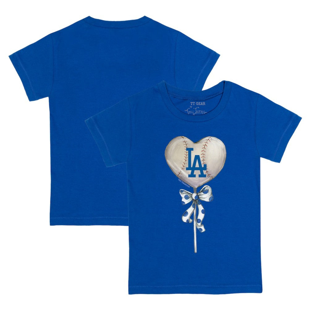 Los Angeles Dodgers Tiny Turnip Youth Heart Lolly T-Shirt - Royal