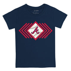 Atlanta Braves Tiny Turnip Youth Prism Arrows T-Shirt - Navy