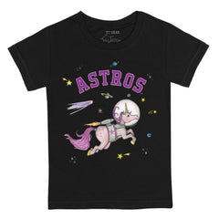 Houston Astros Tiny Turnip Youth Space Unicorn T-Shirt - Black