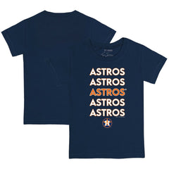 Houston Astros Tiny Turnip Youth Stacked T-Shirt - Navy