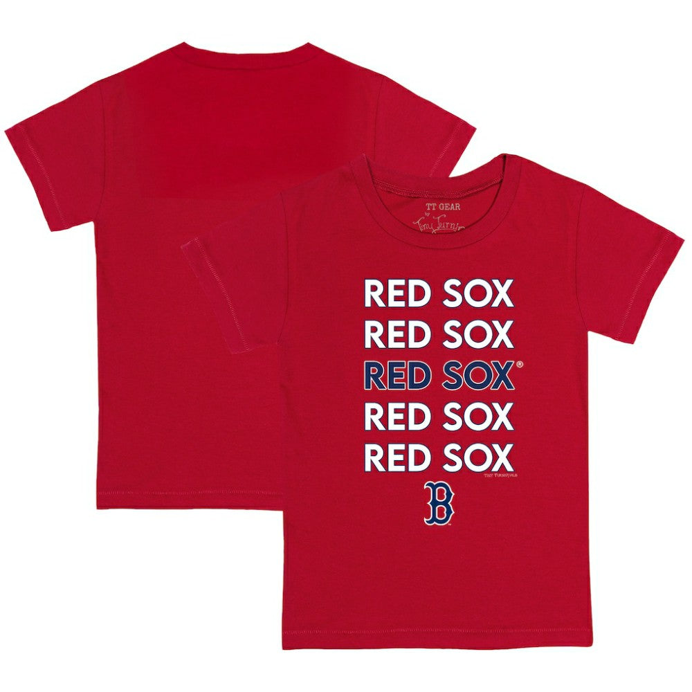 Boston Red Sox Tiny Turnip Youth Stacked T-Shirt - Red