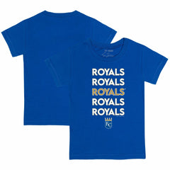 Kansas City Royals Tiny Turnip Youth Stacked T-Shirt - Royal