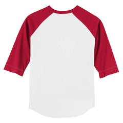 Boston Red Sox Tiny Turnip Youth Stacked 3/4-Sleeve Raglan T-Shirt - White/Red