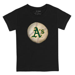 Athletics Tiny Turnip Youth Stitched Baseball T-Shirt - Black