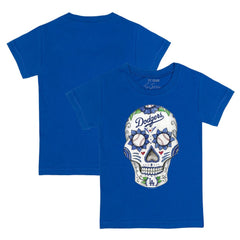 Los Angeles Dodgers Tiny Turnip Youth Sugar Skull T-Shirt - Royal