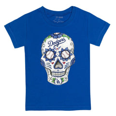 Los Angeles Dodgers Tiny Turnip Youth Sugar Skull T-Shirt - Royal