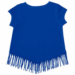 Kansas City Royals Tiny Turnip Girls Youth Tiara Heart Fringe T-Shirt - Royal
