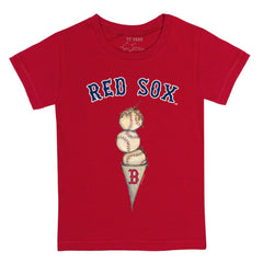 Boston Red Sox Tiny Turnip Youth Triple Scoop T-Shirt - Red