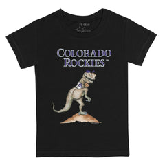 Colorado Rockies Tiny Turnip Youth TT Rex T-Shirt - Black
