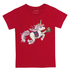 Los Angeles Angels Tiny Turnip Youth Unicorn T-Shirt - Red