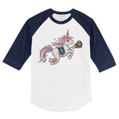 Seattle Mariners Tiny Turnip Youth Unicorn 3/4-Sleeve Raglan T-Shirt - White/Navy