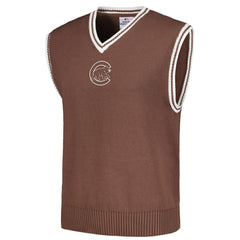 Chicago Cubs PLEASURES Knit V-Neck Pullover Sweater Vest - Brown