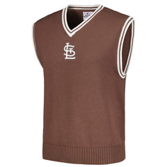 St. Louis Cardinals PLEASURES Knit V-Neck Pullover Sweater Vest - Brown