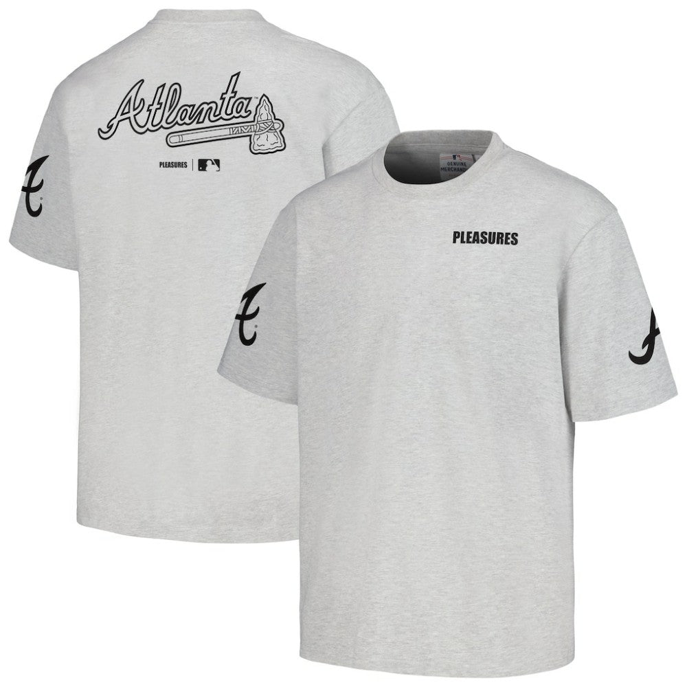 Atlanta Braves PLEASURES Team T-Shirt - Gray