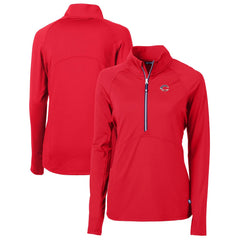 Cincinnati Reds Cutter & Buck Women's Americana Logo Adapt Eco Knit Stretch Recycled Half-Zip Pullover Top - Red