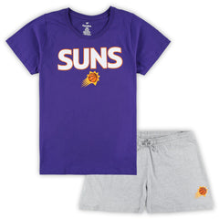 Phoenix Suns Women's Plus Size T-Shirt & Shorts Combo Set - Purple/Heather Gray | Fanatics cheap