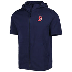 Boston Red Sox Levelwear Recruit Full-Zip Short Sleeve Hoodie - Navy