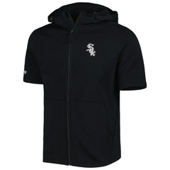 Chicago White Sox Levelwear Recruit Full-Zip Short Sleeve Hoodie - Black