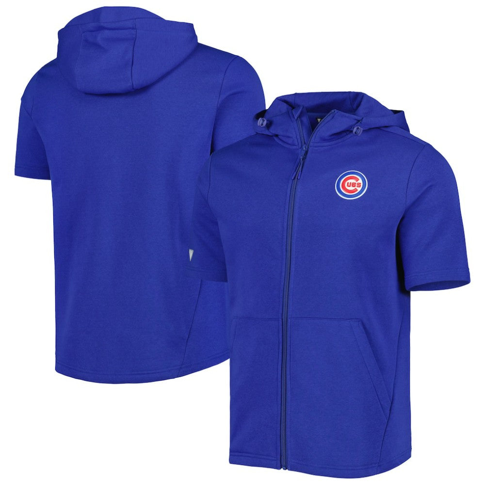Chicago Cubs Levelwear Recruit Full-Zip Short Sleeve Hoodie - Royal