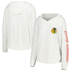 Chicago Blackhawks Concepts Sport Women's Accord Hacci Long Sleeve Hoodie Top