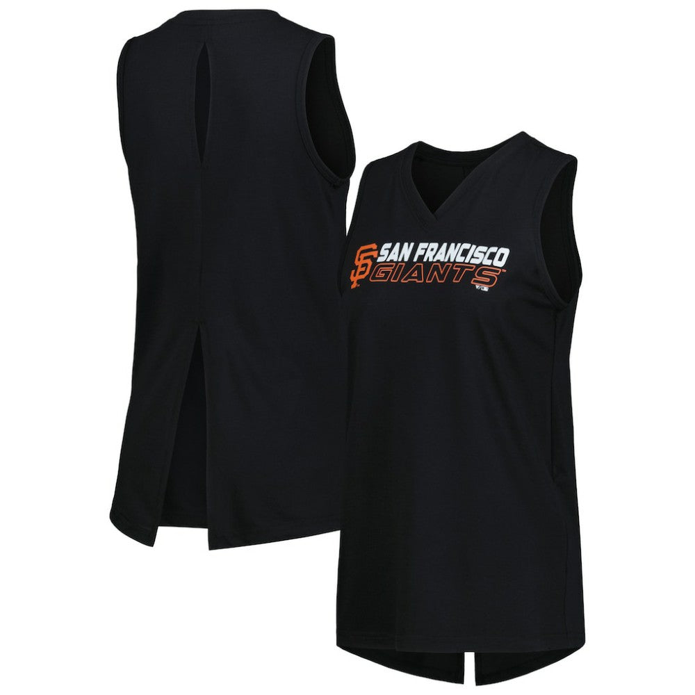 San Francisco Giants Levelwear Women's Paisley Chase V-Neck Tank Top - Black