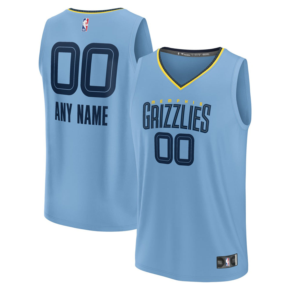Memphis Grizzlies Youth Fast Break Replica Custom Jersey - Statement Edition - Light Blue | Fanatics cheap