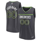 Minnesota Timberwolves Youth Custom Fast Break Jersey - Statement Edition - Black | Fanatics discount