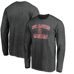 St. Louis Cardinals Heart & Soul Team Long Sleeve T-Shirt - Charcoal