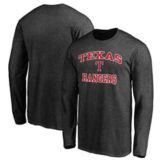 Texas Rangers Heart & Soul Team Long Sleeve T-Shirt - Charcoal