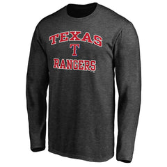 Texas Rangers Heart & Soul Team Long Sleeve T-Shirt - Charcoal