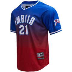 Joel Embiid Philadelphia 76ers Post Ombre Name & Number T-Shirt - Royal/Red sale