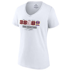 LeBron James Women's NBA All-Time Scoring Record Split Points V-Neck T-Shirt - White online