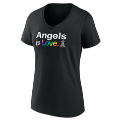 Los Angeles Angels Women's City Pride V-Neck T-Shirt - Black