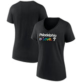 Philadelphia Phillies Women's City Pride V-Neck T-Shirt - Black